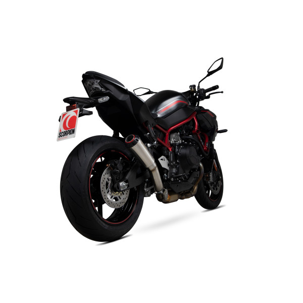 Scorpion Exhaust Kawasaki Z H2 2020 - 2023 Red Power Slip-on Brushed Stainless Steel Sleeve